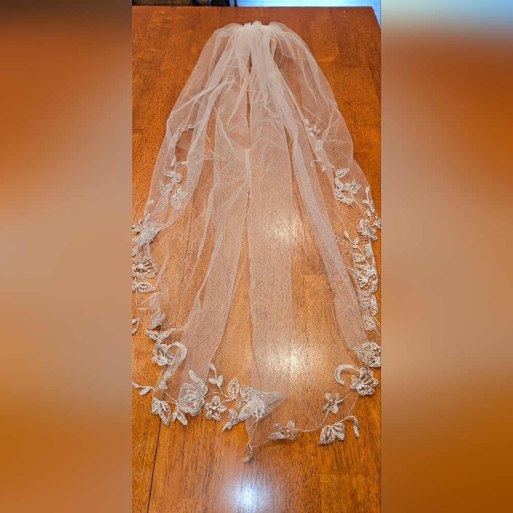 Melissa Sweet Wedding Dress & Veil - Picture 7 of 9